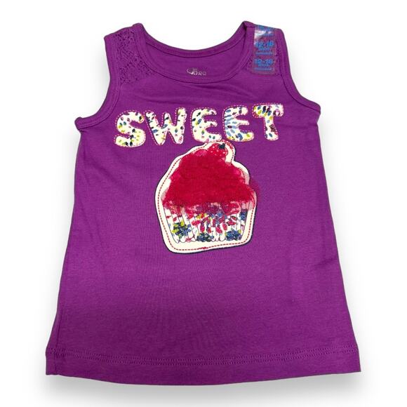 The‎ Children's Place Girls Tank Top Sz 12-18 Mo Sweet Cupcake Tulle NEW - Picture 3 of 6